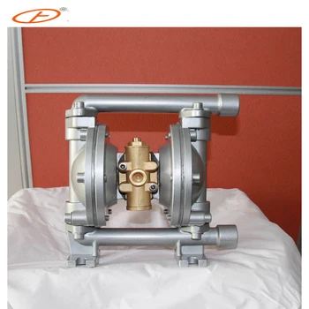

Metallic silver QBY-10L 1m3/h Aluminum pneumatic diaphragm pump with F46 diaphragm