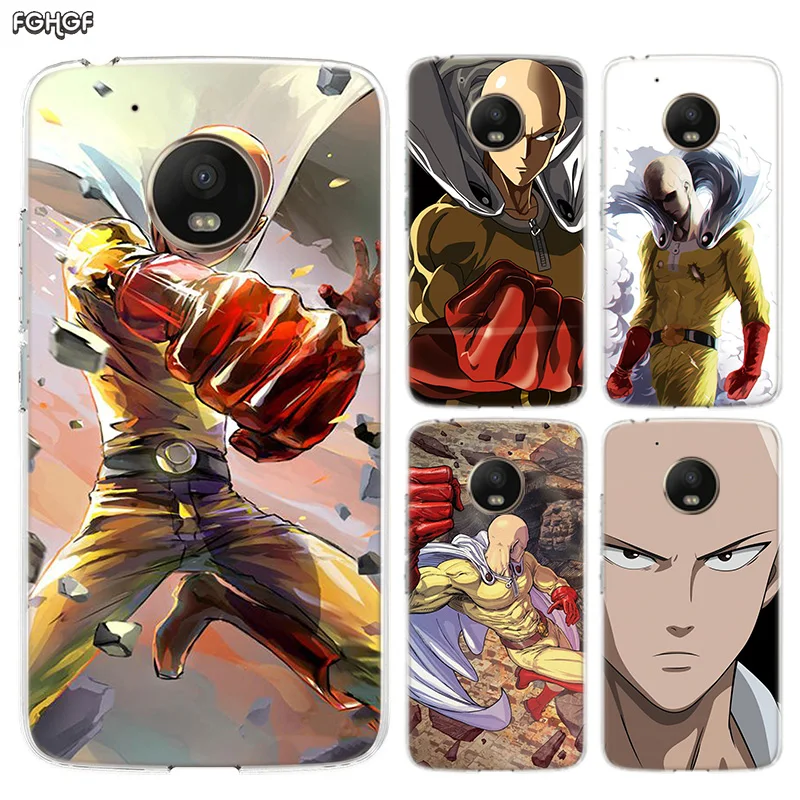 Чехол с силиконовым корпусом One Punch Man для Motorola MOTO G7 G5 G5S G6 E4 E5 Plus G4 Play |