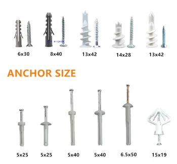 

Plasterboard/Conrete/Brick Nylon Plug Easy Anchor with screw and hammer drive anchor