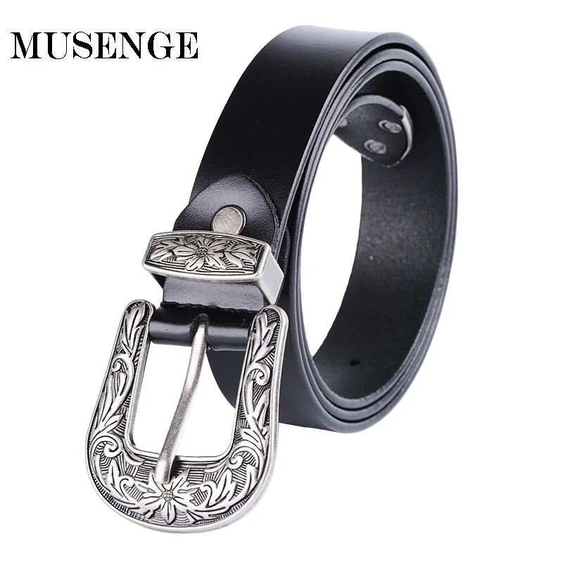 Женский кожаный ремень MUSENGE дизайнерский с пряжкой|belts for women leather|belts womendesigner belts |