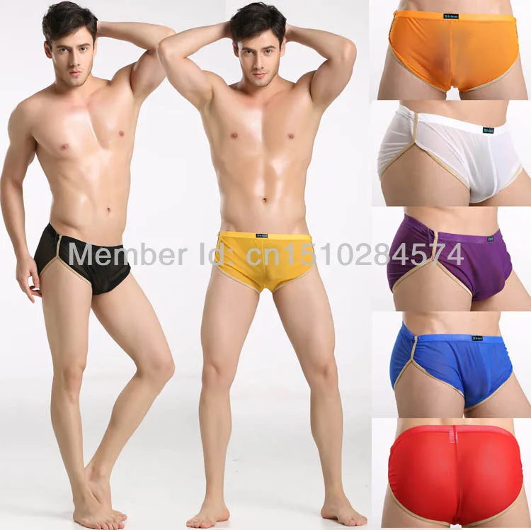 Mini See Through Penis 8 Color Sexy Sheer Mens underwear Briefs Gay men's briefs underpants Free Shipping |
