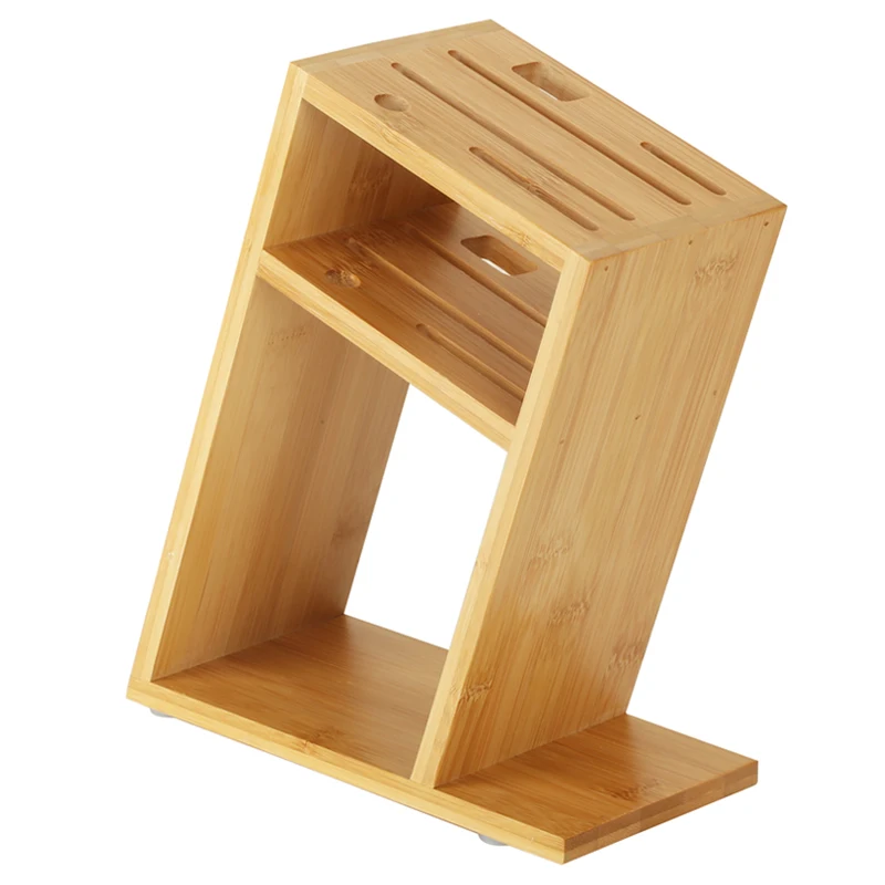 

Bamboo Knife Holder Simple Combination Knife Seat Kitchen Supplies Ventilation Anti-Mold Dish Knife Shelf Tool Storage Rack 15