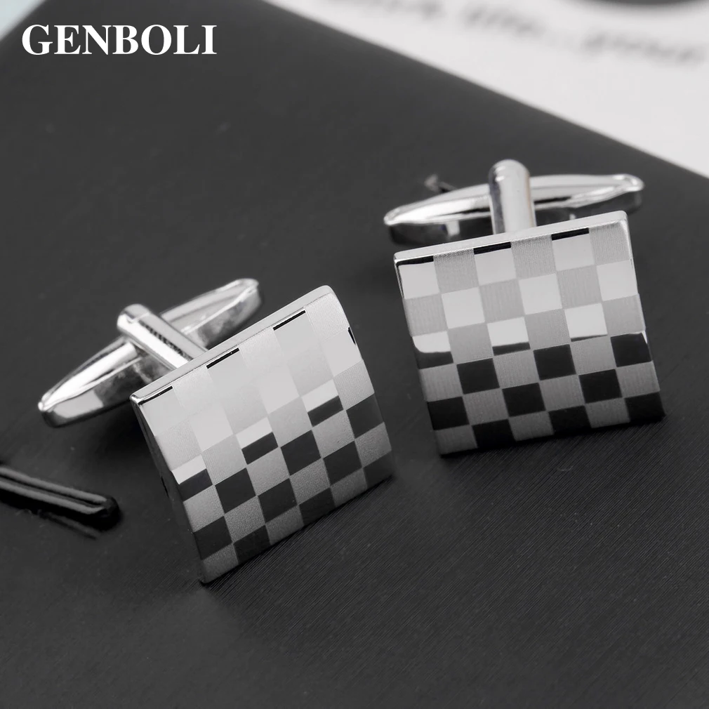 GENBOLI 2 шт./компл. рубашка лазерная для Мужчин Ювелирные изделия