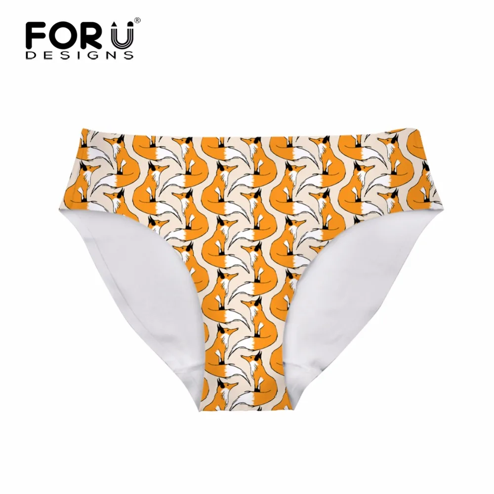 FORUDESIGNS Funny 3D Animal Fox Pattern Woman Sexy Panties Ultra thin