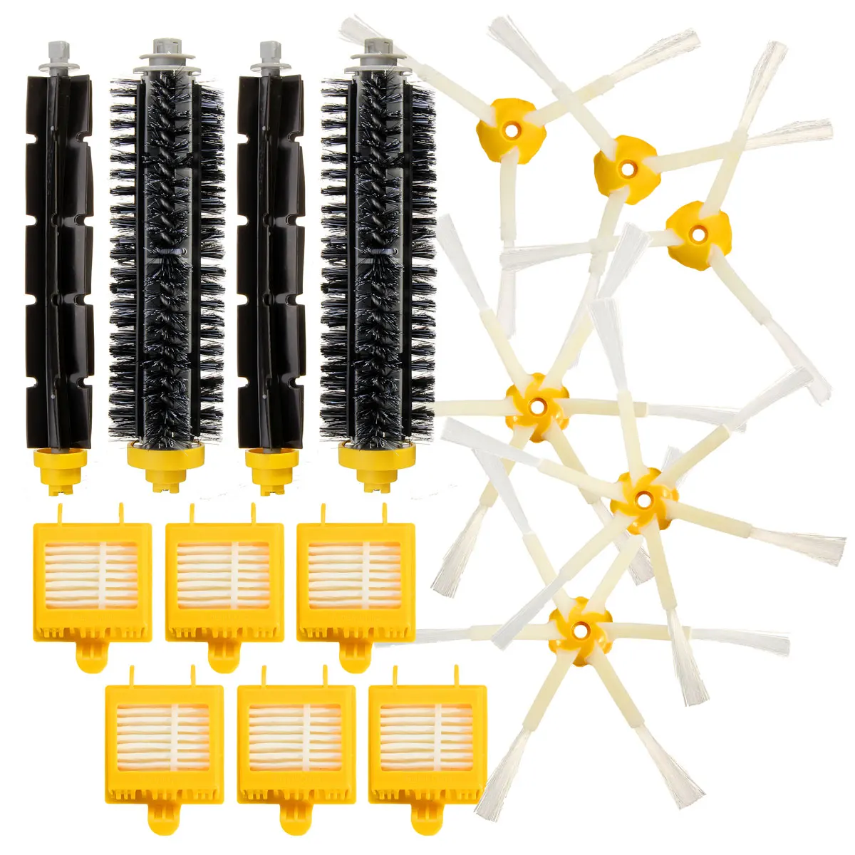 

16Pcs Bristle Brush Flexbile Beater Side Brush Hepa Filter kit for i Robot Roombas 700 Series 770 780 790