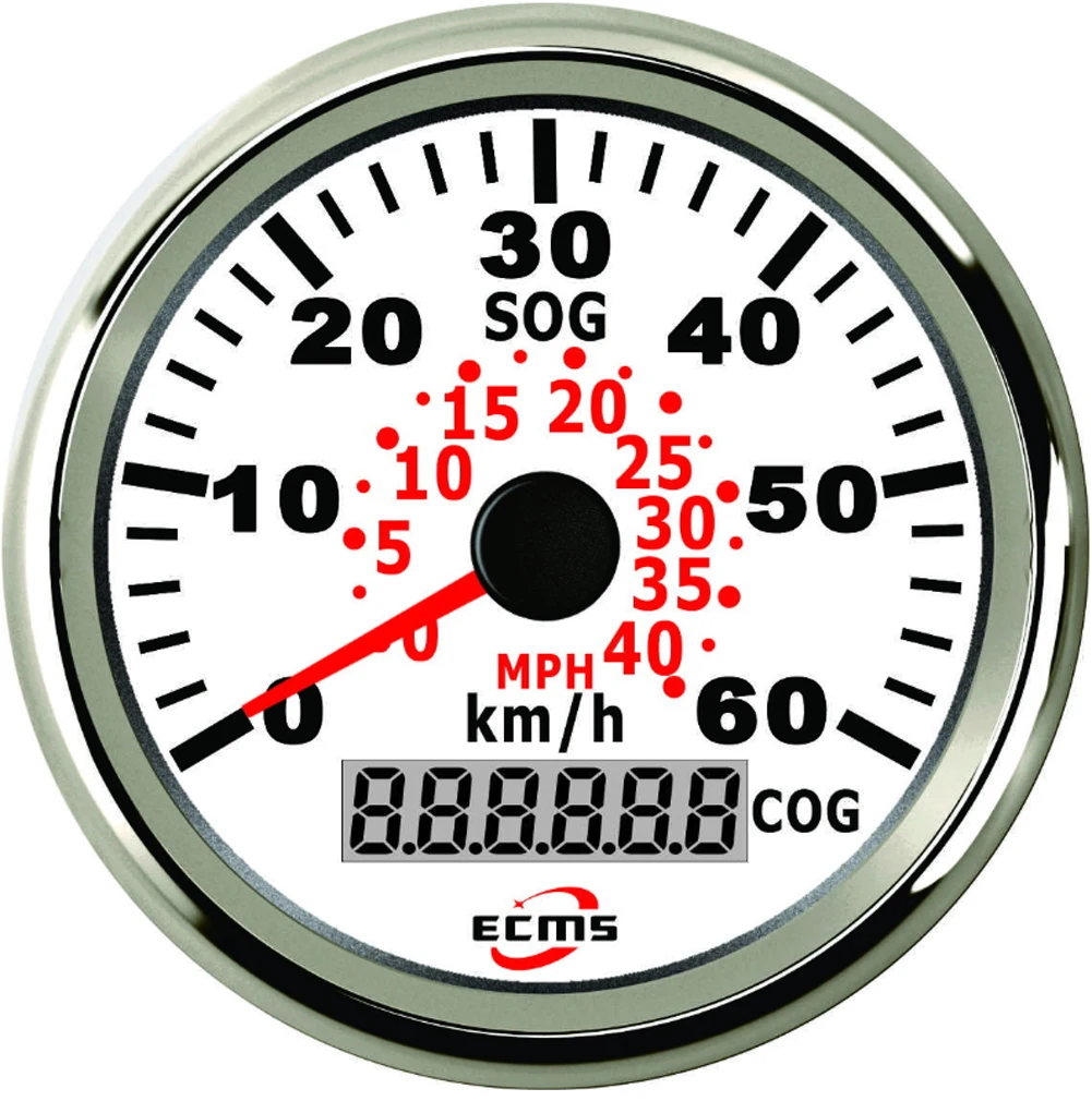 

ECMS 0-40MPH 0-60Km/h 85mm Universal GPS Speedometer Gauge Odometer For ATV UTV Motorcycle Marine Boat Buggy