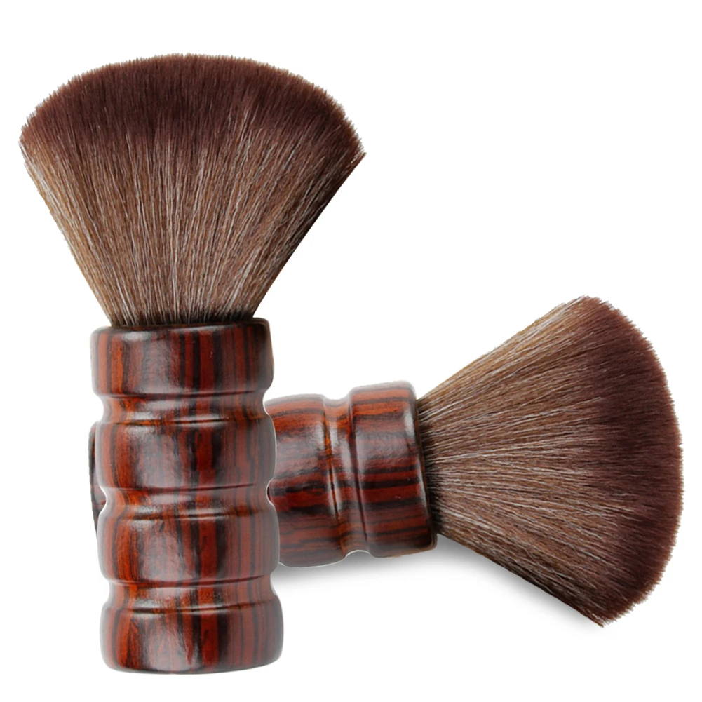 Sweeping Anti-slip Hair Cutting Brush Washable Bushy Wood Soft Neck Duster Hairdressing Barber Tool Cleaning Salon Stylist