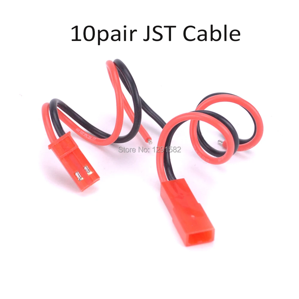 

Rc helicopter parts 10pairs JST Connector Plug With Connect Cable For RC BEC ESC Battery