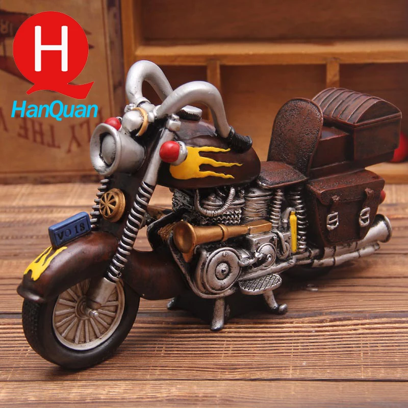Resin Toy Vintage Cool Scale Motorbike Models Resin Motorcycle Toy for