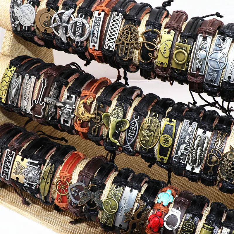 de metal charme para homens pulseiras de