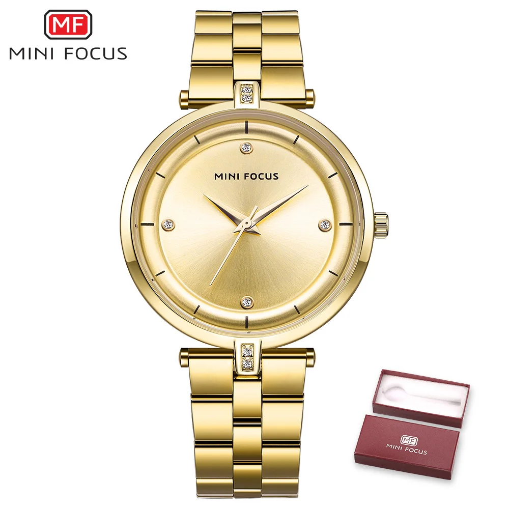 Мини часы Focus Для женщин модные Нержавеющая сталь женские наручные часы Роскошный изысканный Для женщин часы reloj mujer relogio feminino - Цвет: 04