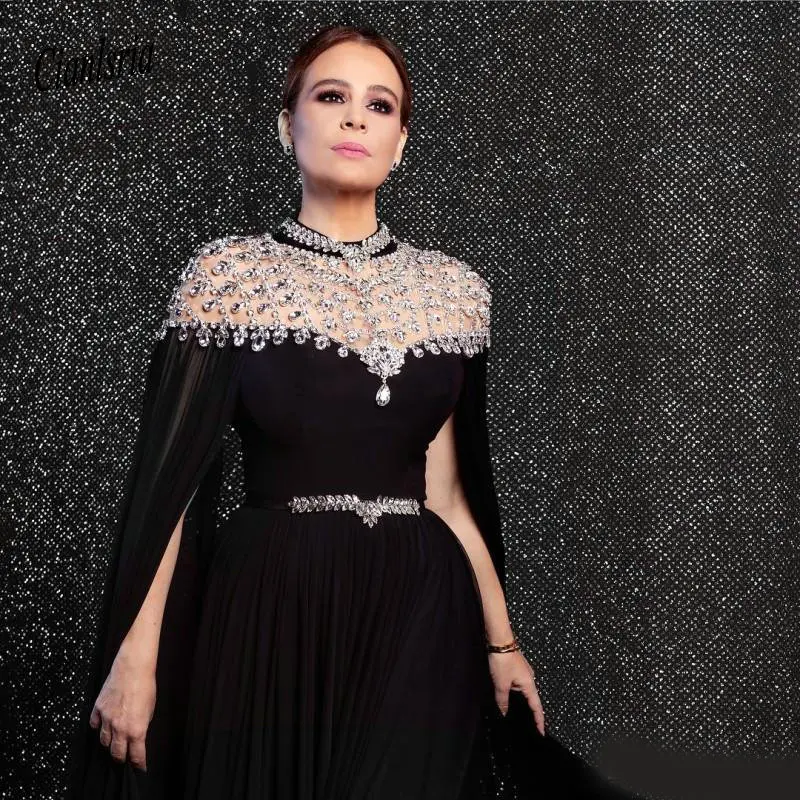 yousef-aljasmi-black-chiffon-long-arabic-evening-dress-with-cape-sleeves-crystal-rhinestones-high-neck-dubai-prom-formal-dresses (1)