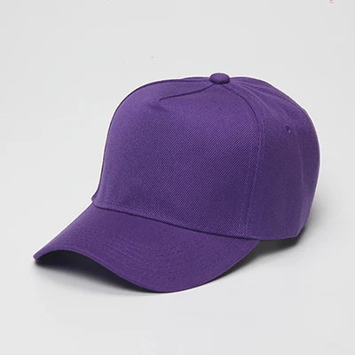 Бейсболка на заказ, 5 панелей, Дальнобойщик, застежка кепки, лента, регулируемая шапка, логотип, печать на заказ, текстовое изображение, персонализированная - Цвет: Фиолетовый
