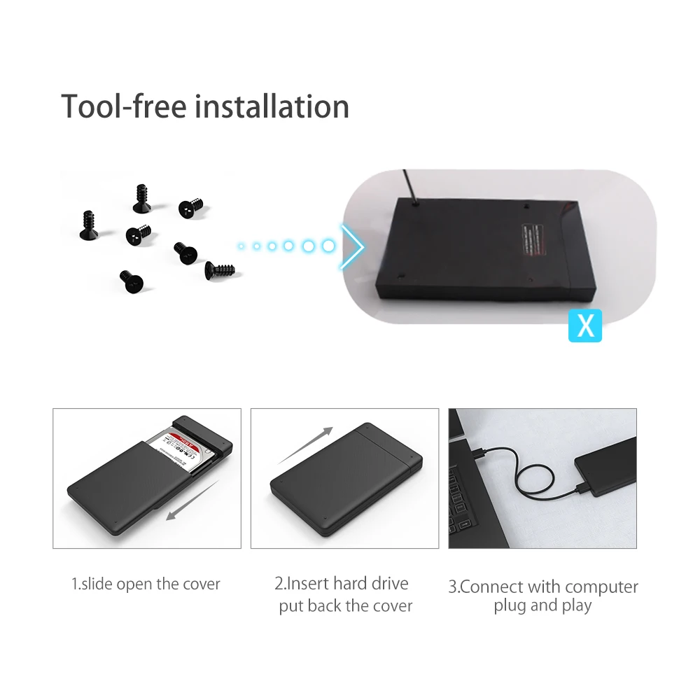 Корпус жесткого диска ORICO 2 5 дюйма USB 3 0 Sata к внешний инструмент жесткий диск с