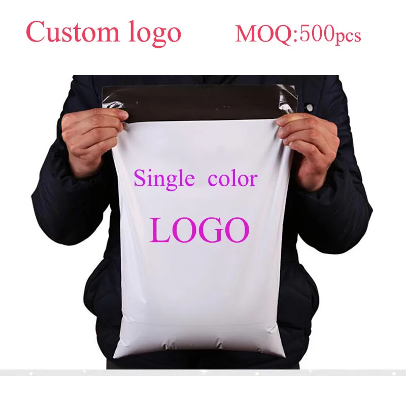

500pcs 12 sizes Custom logo large polymailer bag mailing bags retail Self-seal plastic envelopes poly shipping mailer bags