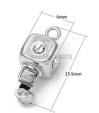 zirconium insert clasp, 15.5 X6MM zirconium square gold plated DIY accessories boutique high-end pearl necklace bracelet clasp