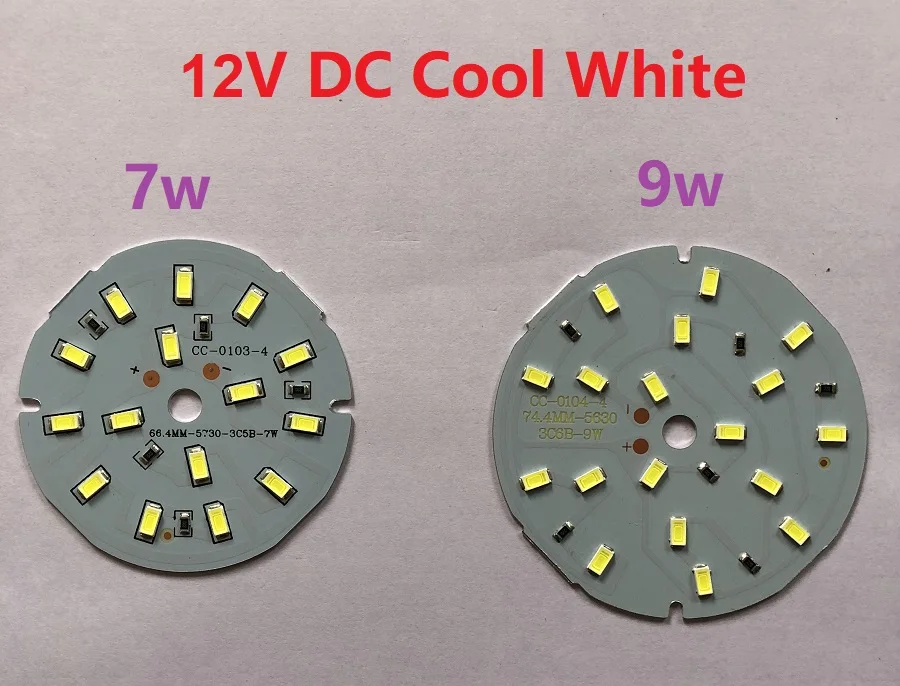 10 шт. DC 12 В чипы SMD5730 PCB холодный белый Алюминиевая СВЕТОДИОДНАЯ лампа источник плата освещения замена глобус/лампа аксессуары 3 Вт/5 Вт/45 Вт