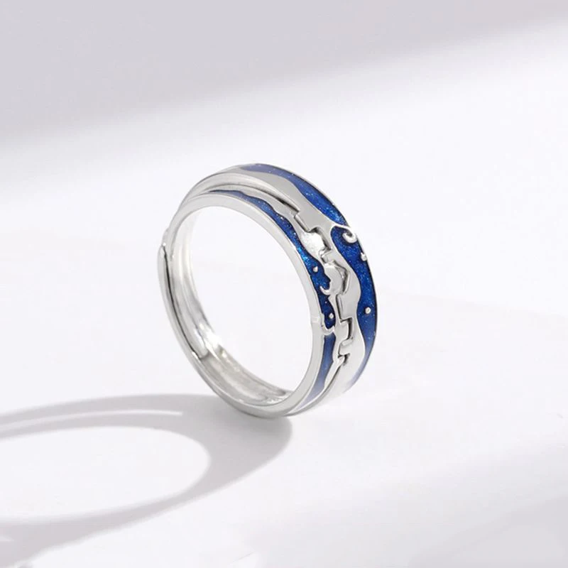 Qevila Fashion S925 Sterling Silver Original Allure Love Couple Rings For Lovers Texture Elegant Sexy Ring For Women Men Jewelry (17)