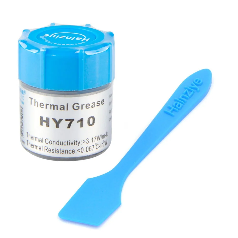 Halnziye HY710-CN10 10g Thermal Grease Heatsink Compound Interface Material for CPU GPU LED Electronic Components Free Scraper