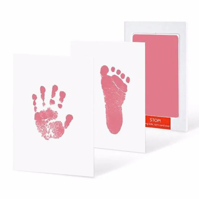 Marco de fotos de bebé para el cuidado del bebé, Kit de Impresión manual de impresión de huella recuerdos para bebés, fundición de arcilla, almohadilla de tinta para recién nacido, Juguetes 4