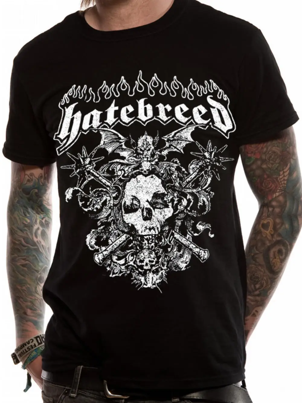 HATEBREED AXE SKULL BLACK T SHIRT SMALL-in T-Shirts from Men&rsquo;s Clothing