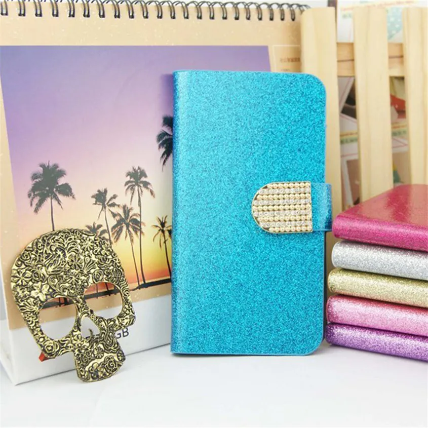 

Luxury Glitter Case For Huawei Honor 7 Cover Premium Flip Magnet Wallet PU Leather Phone Bag For Huawei Honor 7 5.2" New