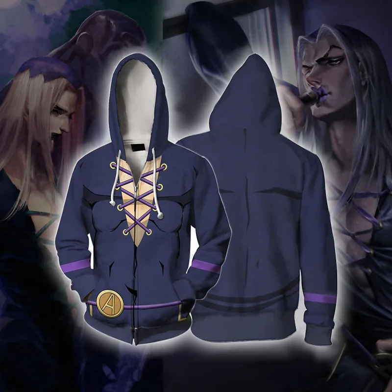 Толстовка Cosroad Jojo's Giovanna толстовка для косплея мужчин и женщин|Костюмы аниме| |