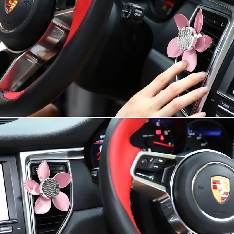 

Car Air Freshener Spinning Flower Perfume Vent Fragrance Scent Diffuser Fresh Aroma Car Styling Fresher Flavor Smell Purifier