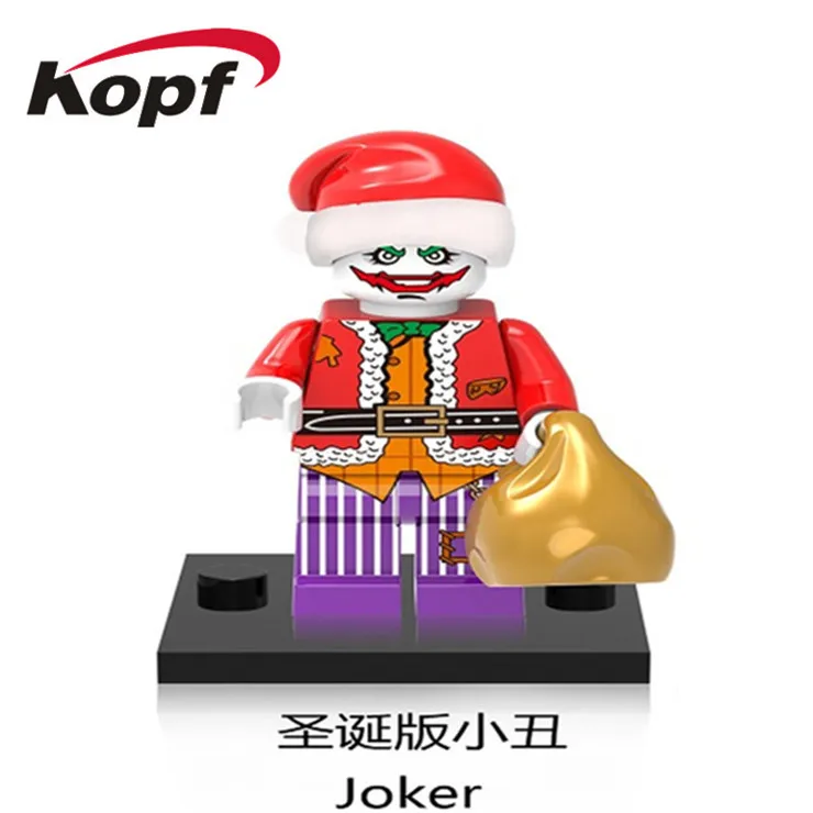 

50Pcs XH 461 Super Heroes Movie Figure Toy New Christmas Joker Santa Claus Building Blocks Bricks Children Christmas Gift Toys