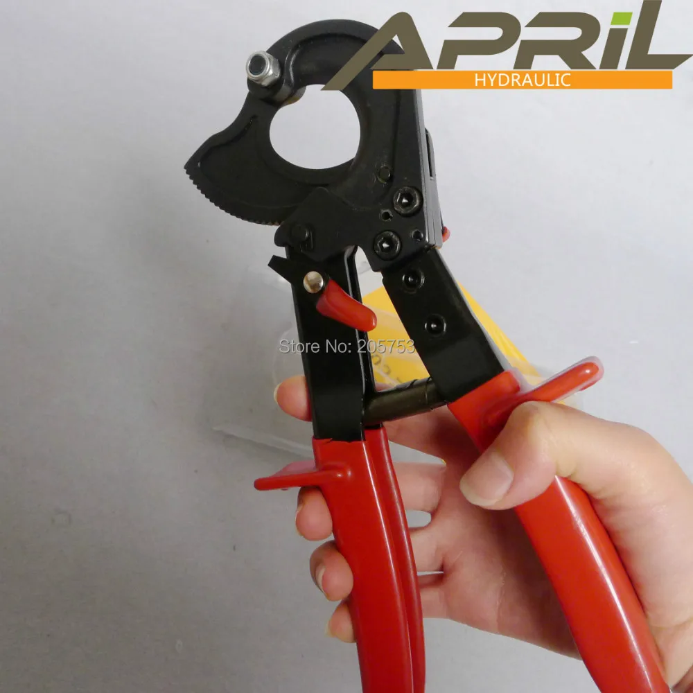 

HS-325A 240mm Hand Ratchet Cable Cutter Plier Ratchet Wire Cutter Pliter Hand Tool Hand plier for big cable Red
