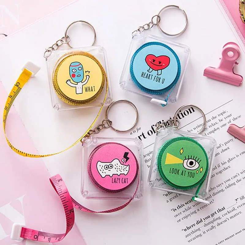 

1 Pcs Kawaii Fuuny Cartoon Lazy Cat Measuring Tape Measure Retractable Sewing Ruler Meetlint Measure Tape Ruler Stationery