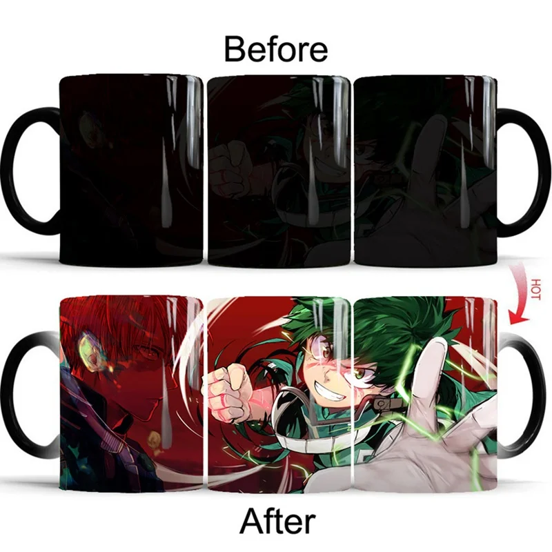 

My Hero Academia Mug Heat Sensitive Mugs Cup Changing Color Office Drinking Cup Best Gift Mug