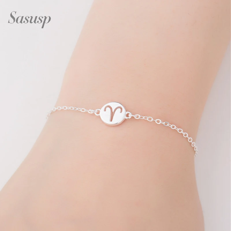 

Sasusp Trendy 12 Constellation Bracelet femme Leo Astrology Taurus Cancer Bracelets Adjustable Birthday Jewelry Gift