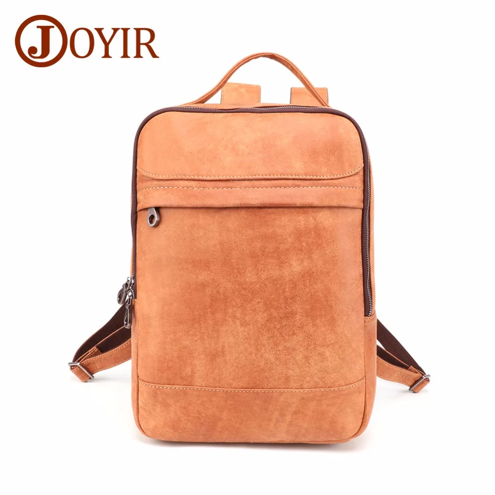 

JOYIR Genuine Leather Backpack For Man Big Capacity Male Mochila 14"Laptop Bag Travel Casual School Book Bags Daypack Rucksack