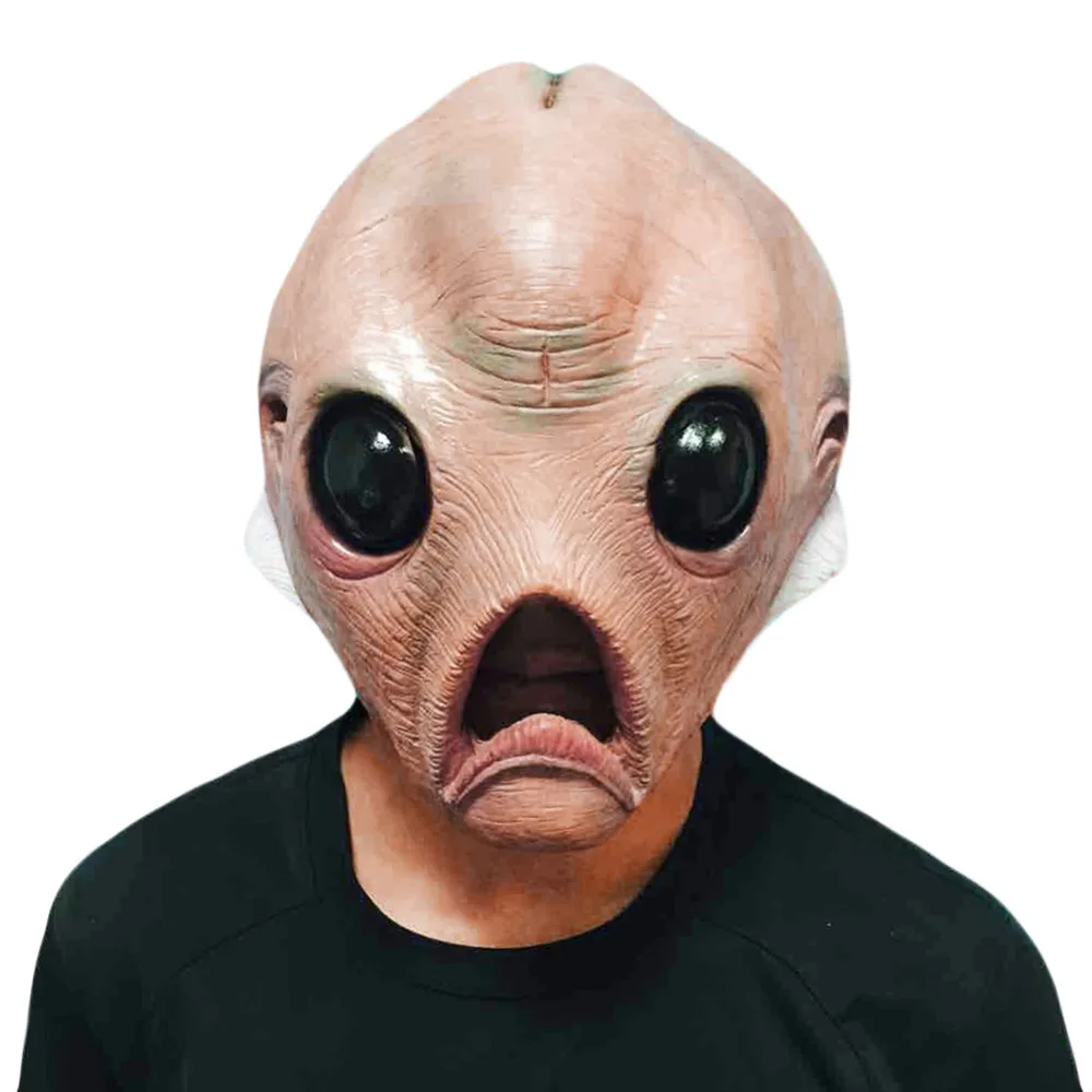

1Pcs Alien Latex Mask Breathable Full Face Head Mask Halloween Masquerade Scary Mask Fancy Dress Party Cosplay Costume