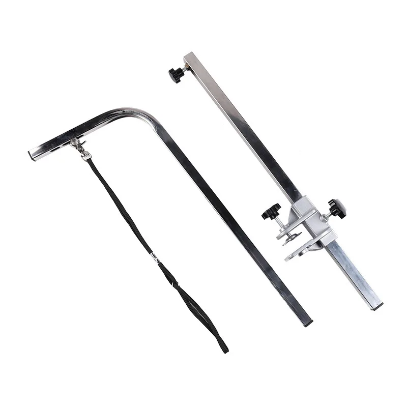 

105cm Pets Steel Suspension Grooming Bracket with sling Adjustable Metal Table Arm Support Dog cat Holder for Bath Desk