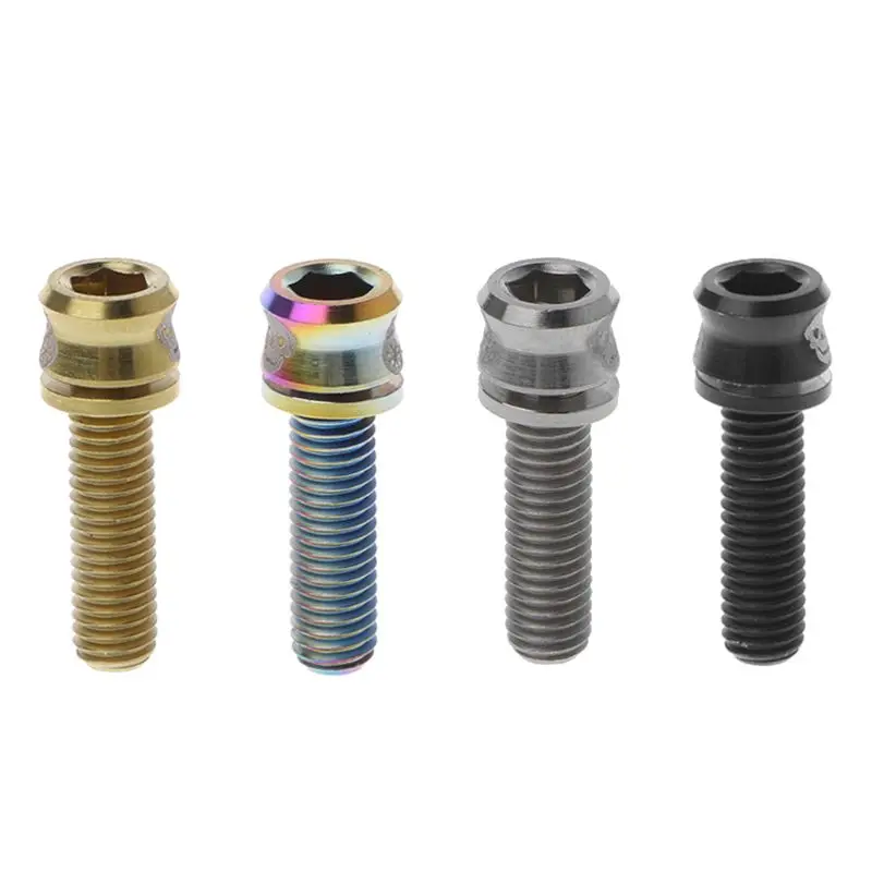 

Bicycle Screw Steering Stem Handlebar Bolt M5x17mm Titanium Alloy With Spacer MTB Road Bike Fixed Gear Parts Replacement