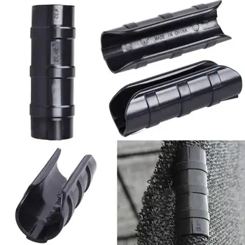 

10 Pcs Greenhouse Frame Pipe Tube and Film Clip Clamp Connector Kits