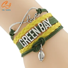 Infinity Love GREEN BAY State Packers браслет футбольной команды индивидуальный браслет дружбы
