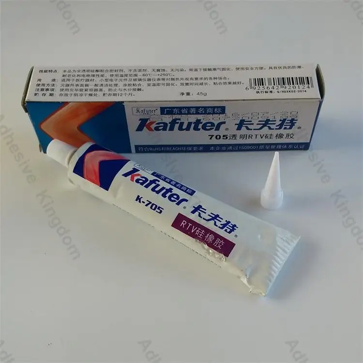 2pcs Kafuter 45g K705 Rtv Silicone Transparent Sealant Electronic