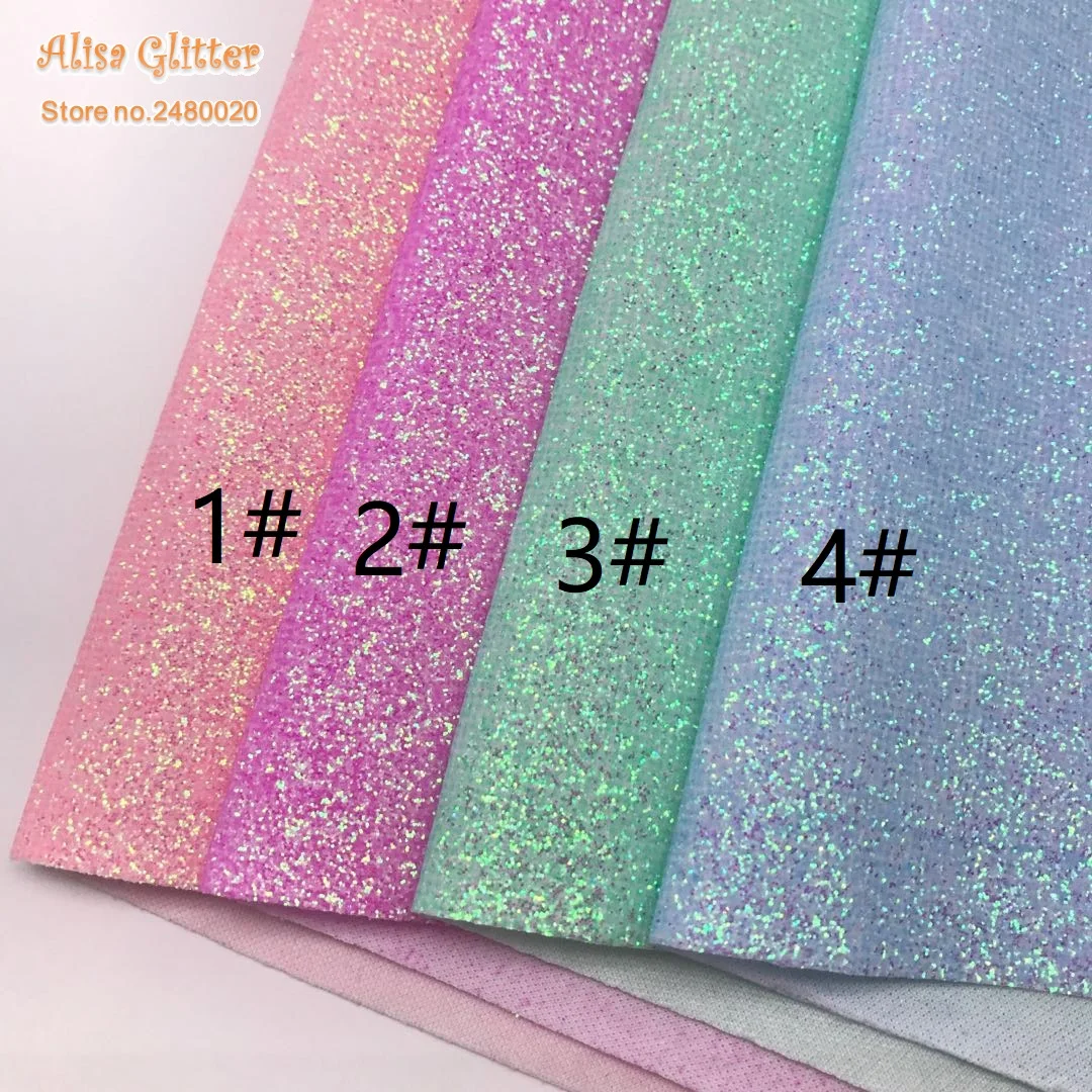 

1PCS A4 SIZE 21X29cm Candy Color Mesh Glitter Fabric Faux Leather Fabric For Bow DIY handbags shoes K55
