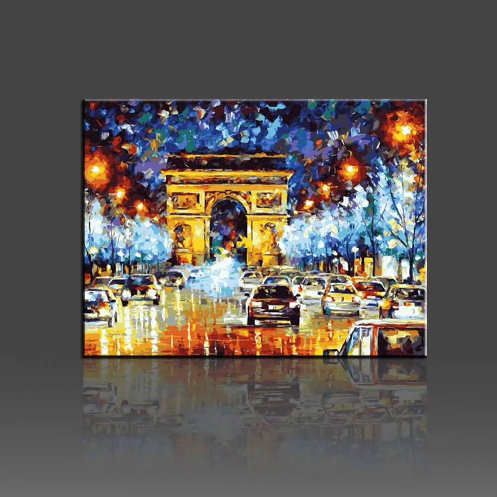 

City Cars Pictures Painting By Numbers DIY Oil Canvas Arts Coloring By Numbers Handpainted painting For Living Room Gift 40x50cm