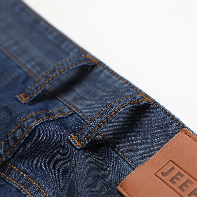 Summer JEEP Brand Cotton Smart Casual Jeans Elastic Men's Casual Full Length Retro Simple Jeans Cotton Pants Fashion Trousers 44 (9)