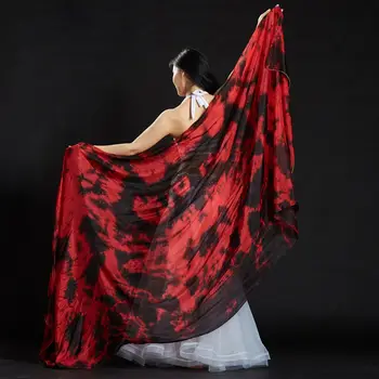 

Tie Dye Light Texture Veil Shawls Women Scarf Belly Dance Silk Veils 250*114 cm