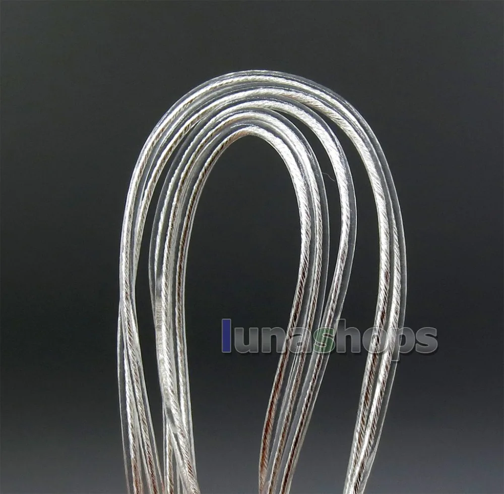 LN006013 5m OCC Silver Plated 24AWG 24 0 05mm PVC OD 1mm DIY Audio Headphone Earphone Cable