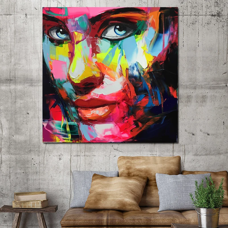 Картина на холсте RELIABLI ART Pop Art цветное изображение лица плакат и печать