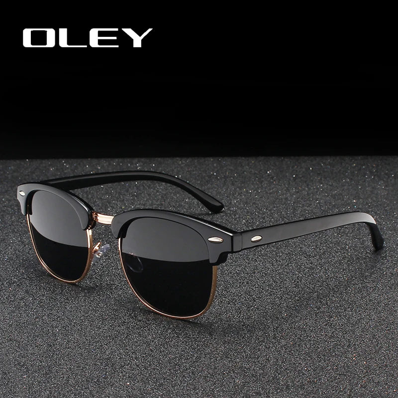 OLEY Брендовые женские ретро поляризованные солнцезащитные очки модные классические круглые очки с защитой от УФ-лучей унисекс