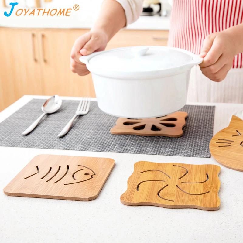 

Joyathome 9 Style Cartoon Bamboo Heat Resistant Pad Table Pan Dish Pot Mat Holder Kitchen Cooking Isolation Pad Bowl Cup Coaster