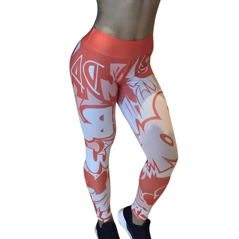 14 цветов, хит, штаны для йоги с принтом в виде сот, женские спортивные Леггинсы с эффектом пуш-ап, профессиональные леггинсы для бега, спортивные облегающие брюки для фитнеса - Цвет: orange3