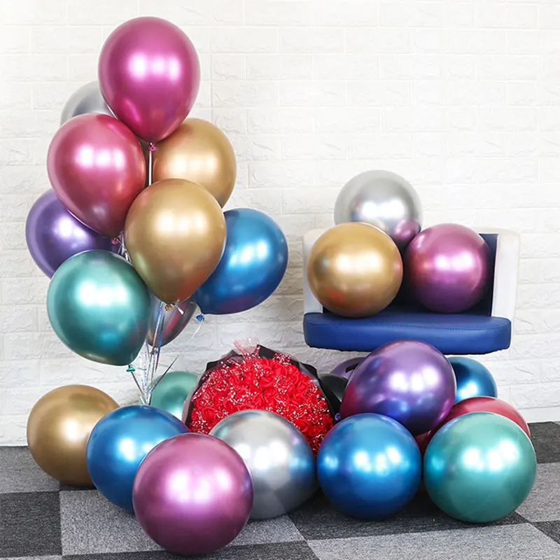 10 шт. 12 дюймов из блестящего металла воздушный шар из гранулированного латекса дети день рождения партии дома воздушный шарик для украшения поставки для взрослых